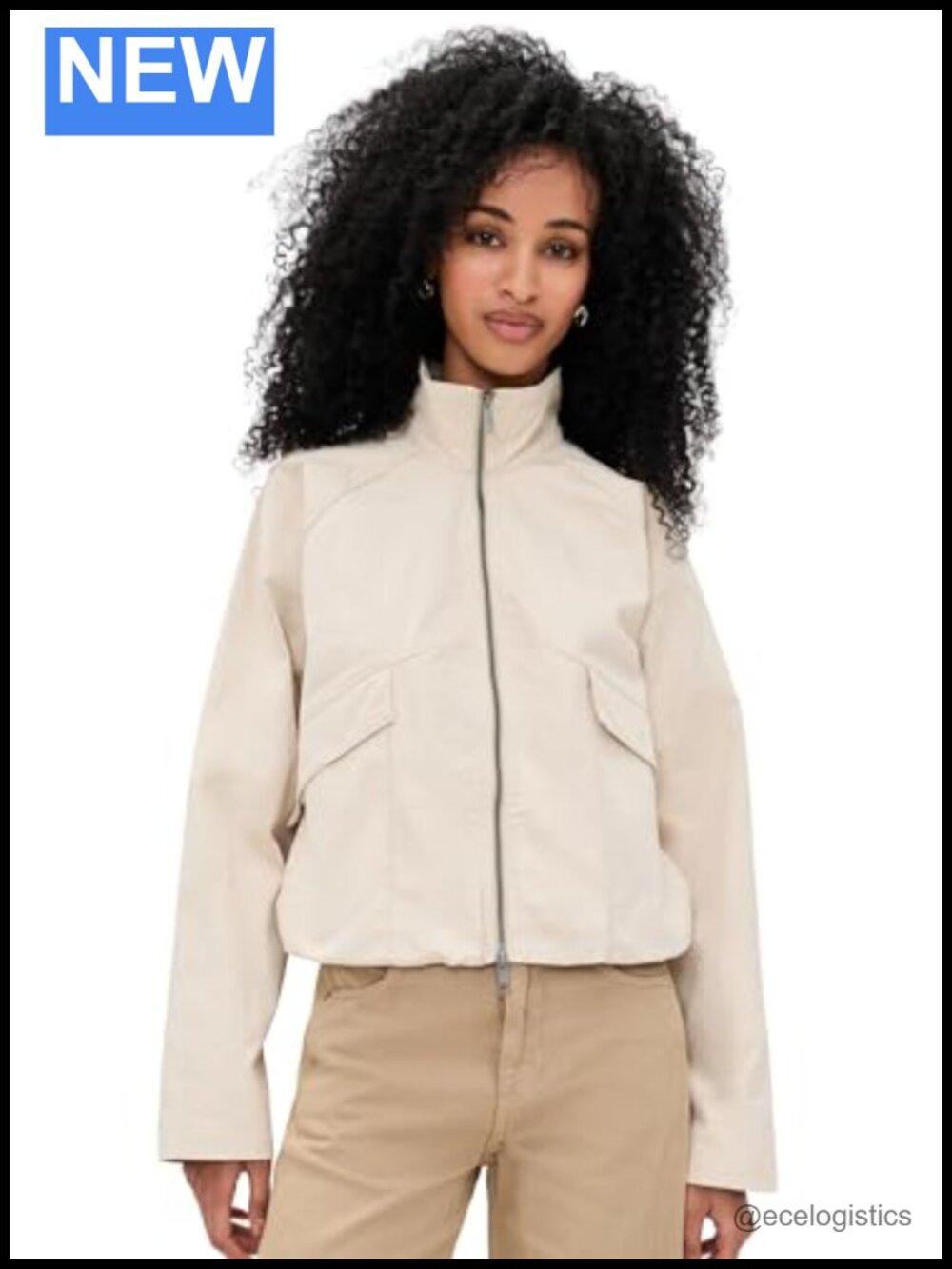 Zip Bubble Jacket Mid-Weight Stretch Twill Aviator Silhouette Long Sleeve Flap